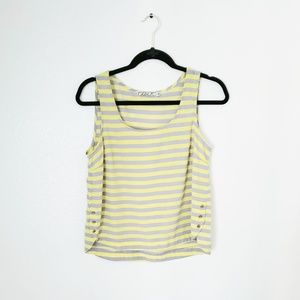 Chloe K Yellow Striped Tank
